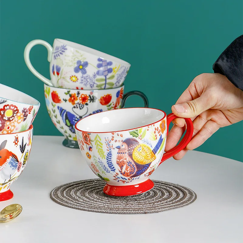 

Brief Coffee Mugs Stranger Things Hand-painted Ceramic Large Capacity Breakfast Household Cereal Cup Eco-Friendly Copo Stanley