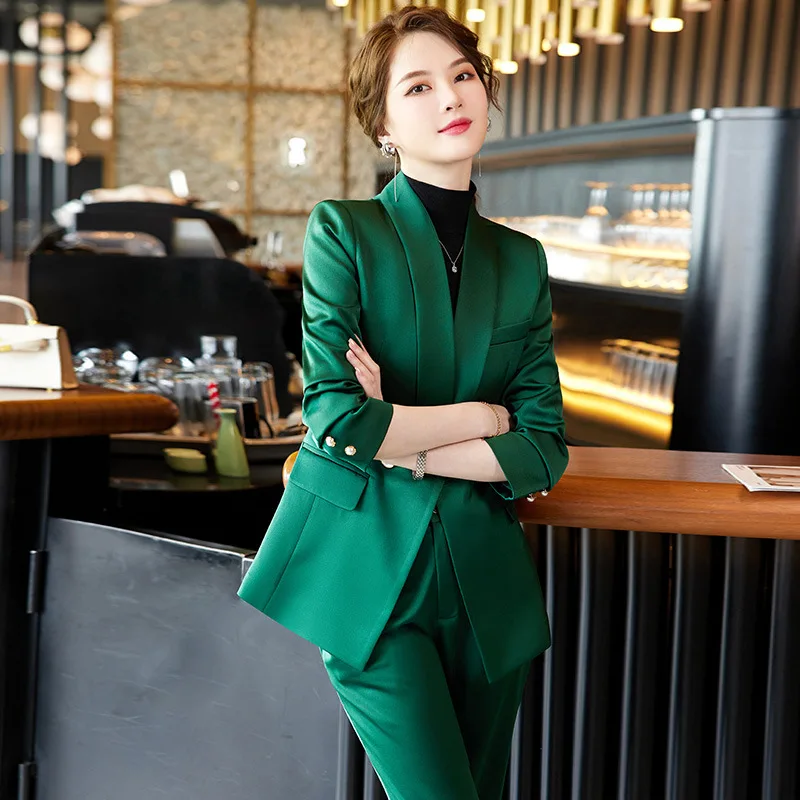 IZICFLY New Style Autumn Spring Korean Suits For Women Two Piece Outfits  Slim Office Business Blazer Sets With Pant Work Wear