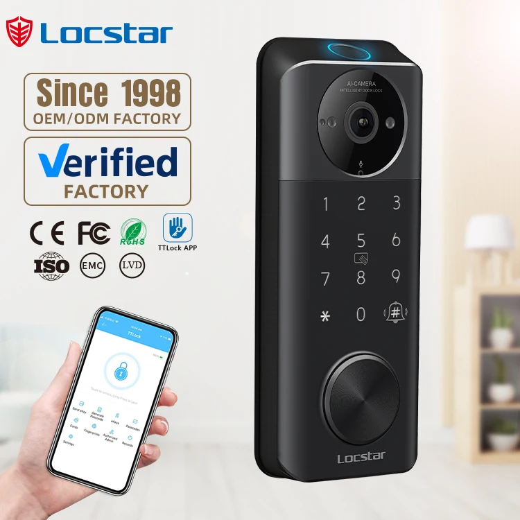 Locstar Европейский Fechadura Digital Serrure Интеллектуальная клавиатура с отпечатками