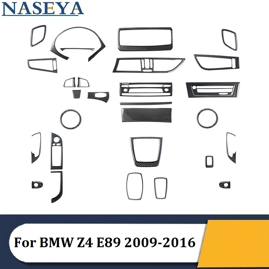 

For BMW Z4 E89 2009-2016 Full Set of Various Parts Car Interior Decorative Accessories Carbon Fiber Black Stickers