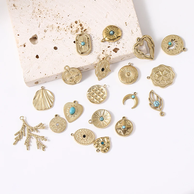 Vintage Zircon Pendant Jesus Charms  Stainless Steel Charm For Women DIY Necklace Jewelry Accessories Making Handmade Crafts