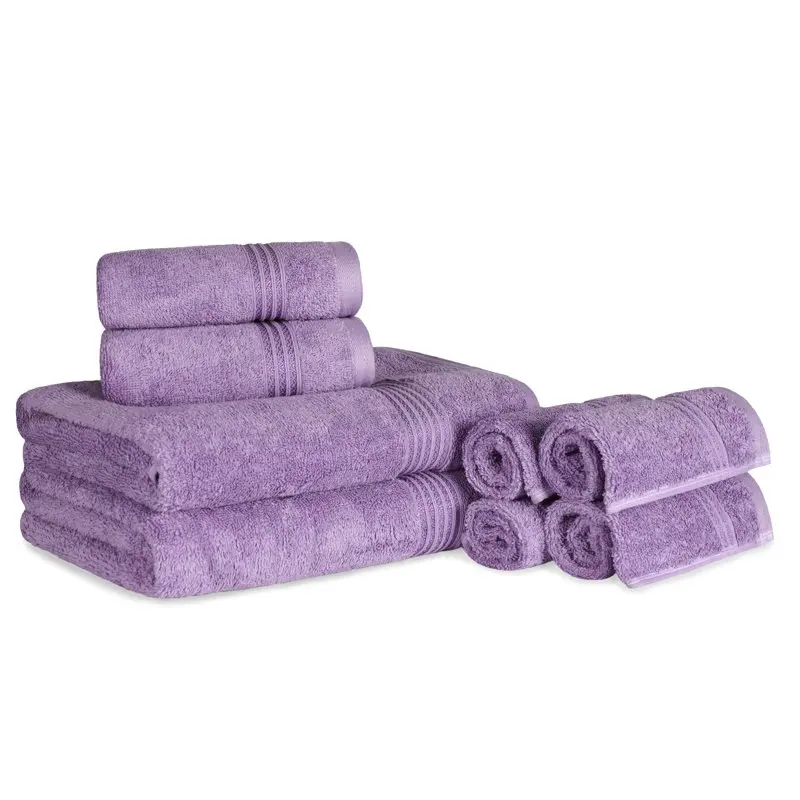 

Cotton Absorbent 8-Piece Royal Purple Towel Set