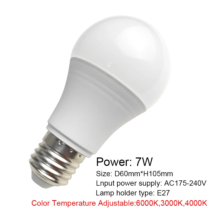 

Светодиодная лампа Rosensuotich E27 5/7/15 Вт регулируемая цветовая температура