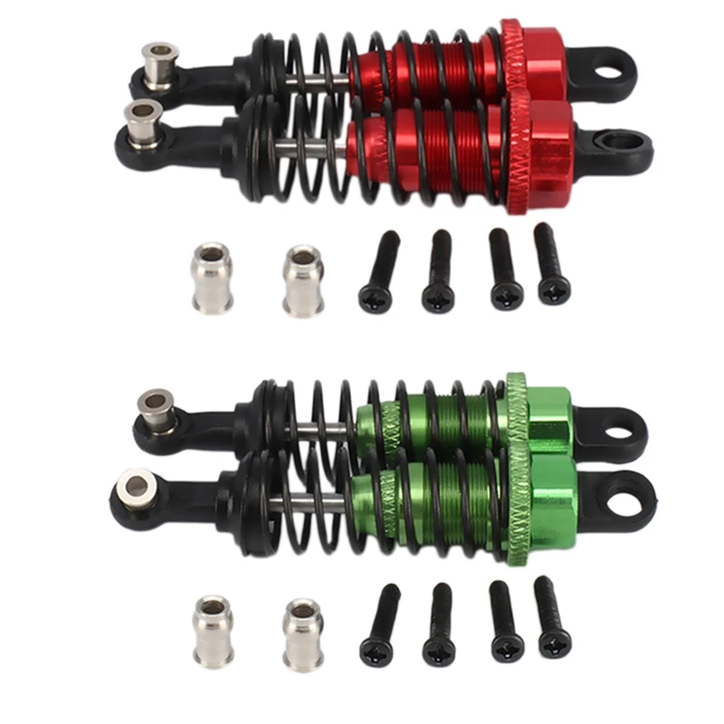

4 шт. масляный регулируемый амортизатор 65 мм для радиоуправляемой машины 1/18 Wltoys A959 A969 Hpi Hsp Traxxas Losi Tamiya, красный и зеленый