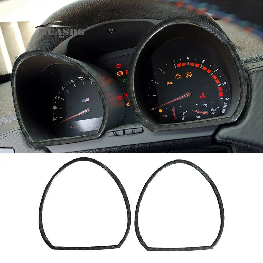 

2x Carbon Fiber Dashboard Gauge Interior Sticker Trim Set for BMW Z4 2003-2010