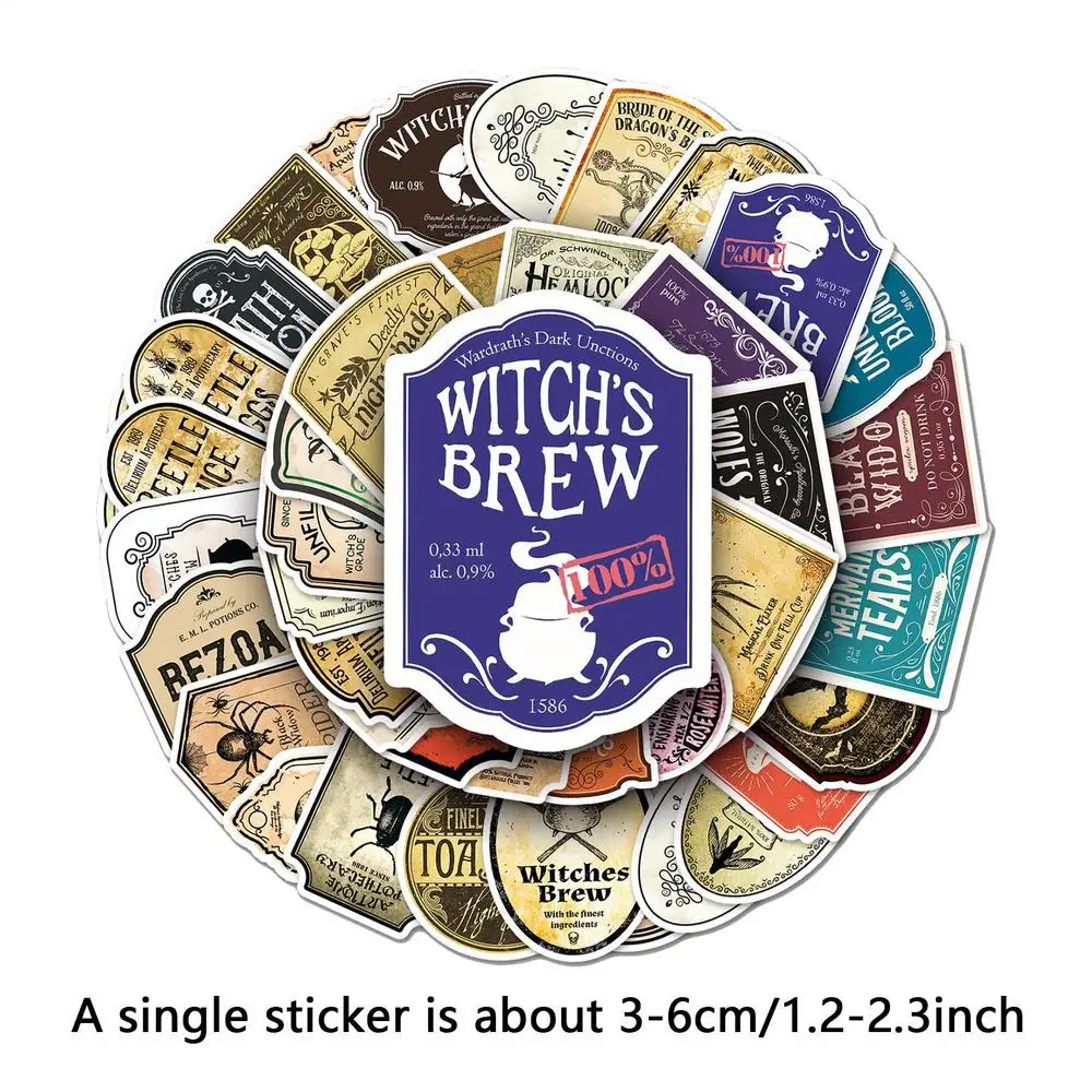 

Винтажные наклейки на бутылки для Хэллоуина