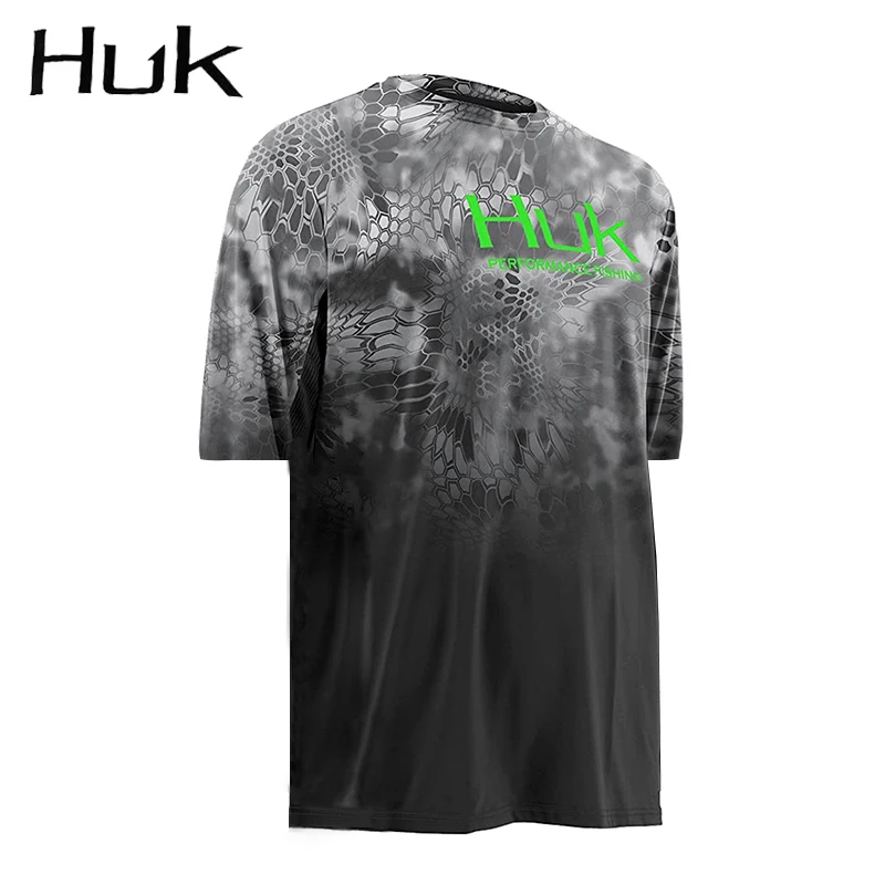 

HUK 2023 NEW Fishing Shirts Men Summer Outdoor Short Sleeve Fishing Jerseys Fish Apparel Protection Breathable Angling Clothing