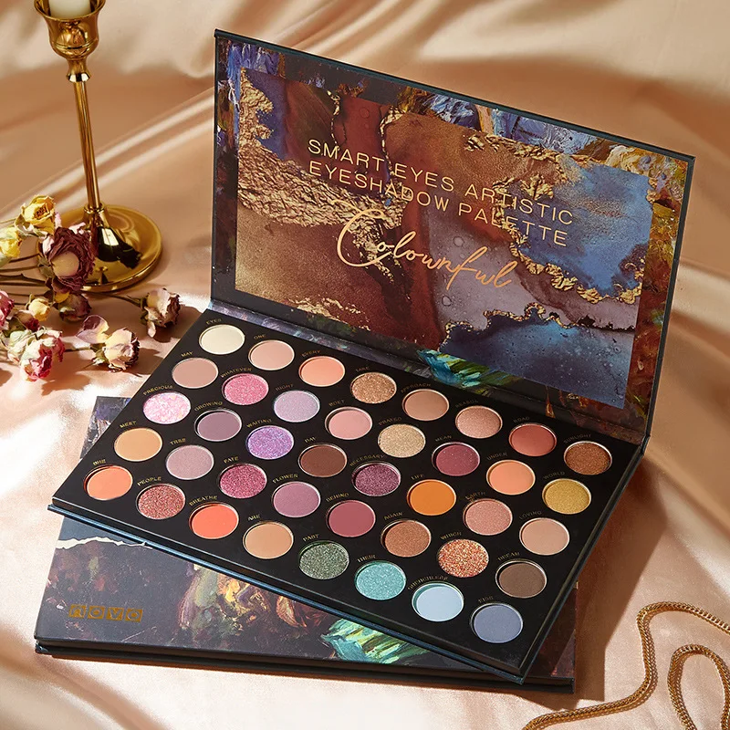 

NOVO 40 Colour Beauty Glazed Eyeshadow Palette Long-lasting Cosmetic Glitter Waterproof Shimmer Easy to Wear Pallete Makeup