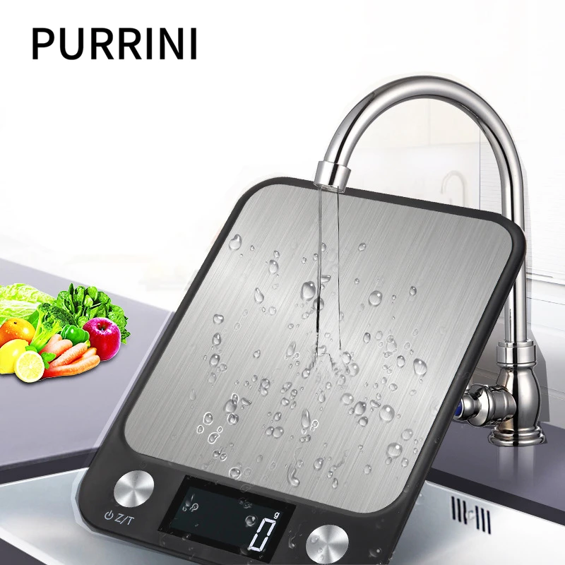 

Kitchen Scale 15Kg/1g Weighing Food Coffee Balance Smart Electronic Digital Scales Stainless Steel Design for Cooking and Baking