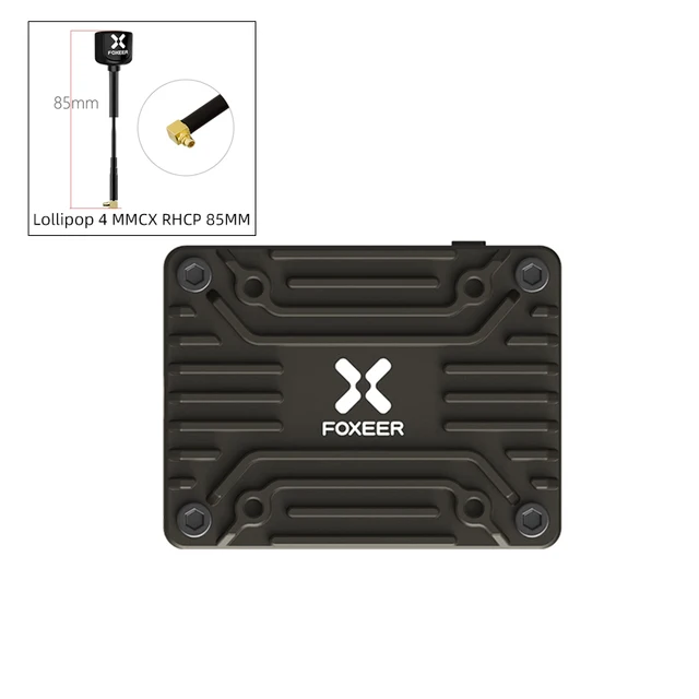 Foxeer Reaper Extreme 5.8GHz 0-2.5W 2500mW 40CH VTX Gun Gray + Lollipop 4 RHCP MMCX 90° 85mm