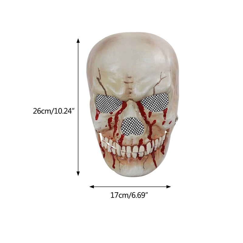 Маска с черепом движущимися челюстями маска для косплея 3D со скелетом страшная