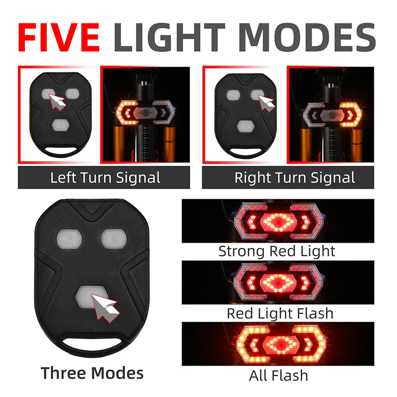 WEST BIKING беспроводной пульт дистанционного управления задний фонарь мигающий