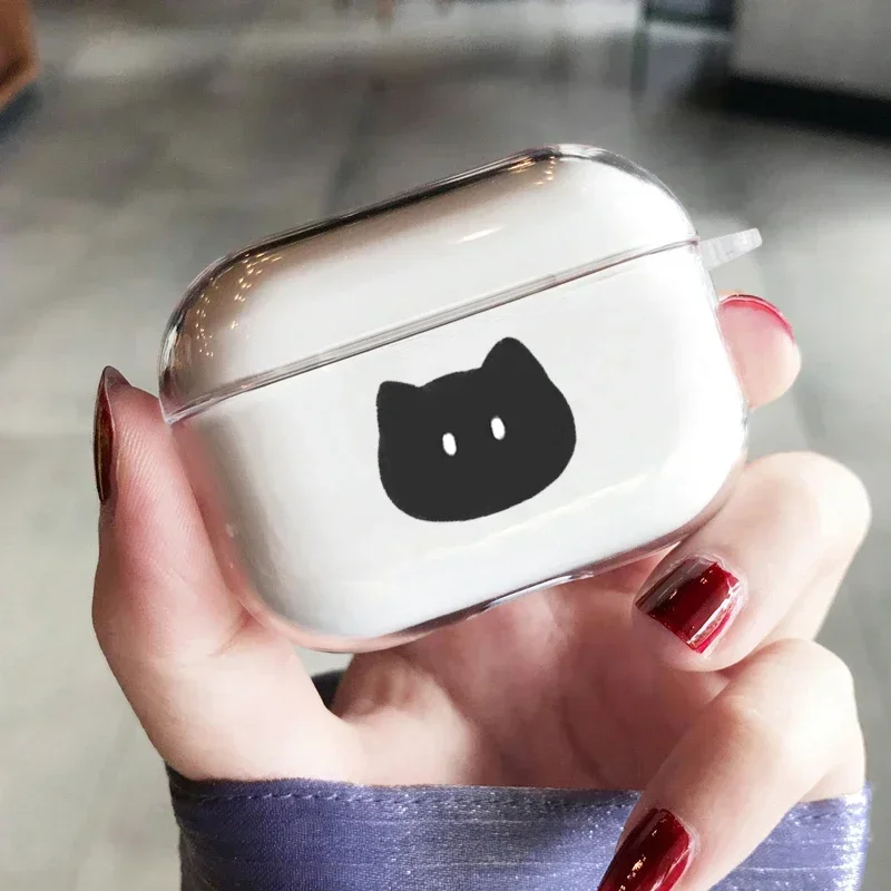 Фото Забавный чехол для наушников с изображением кота и рыбы для Apple AirPods 4th 3 Pro 2, защитный чехол для AirPod 3 2, матовая коробка Fundas Air Pod №5