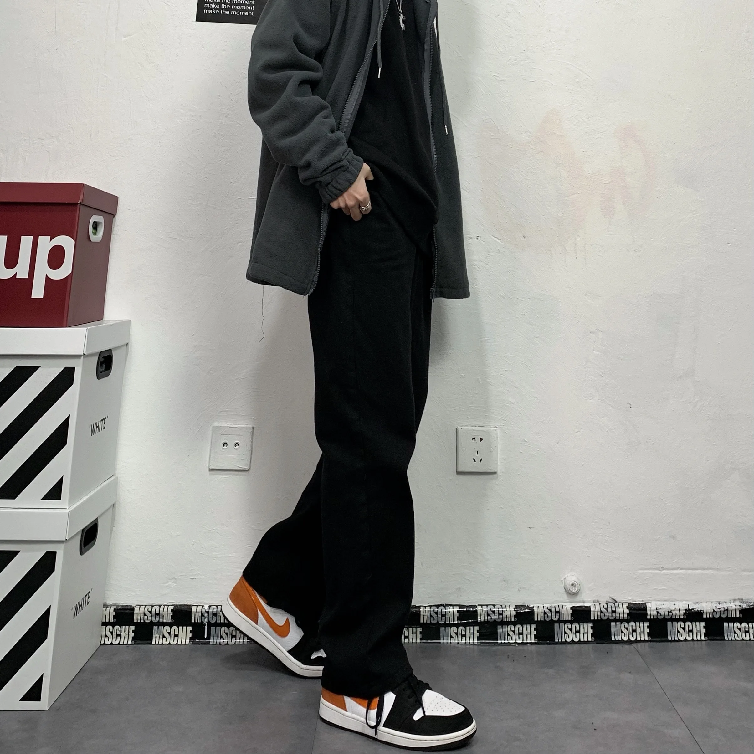 Men's Pants Loose Wide Leg Pants Y2k Women's Jeans Korean Fashion Streetwear Hip Hop Men's Pants Jeans Aesthetics Ins Hot Sale