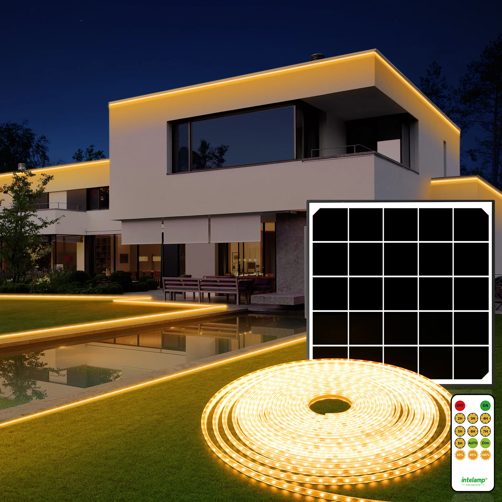 

Солнечная лента Intelamp 800 LED 10 м