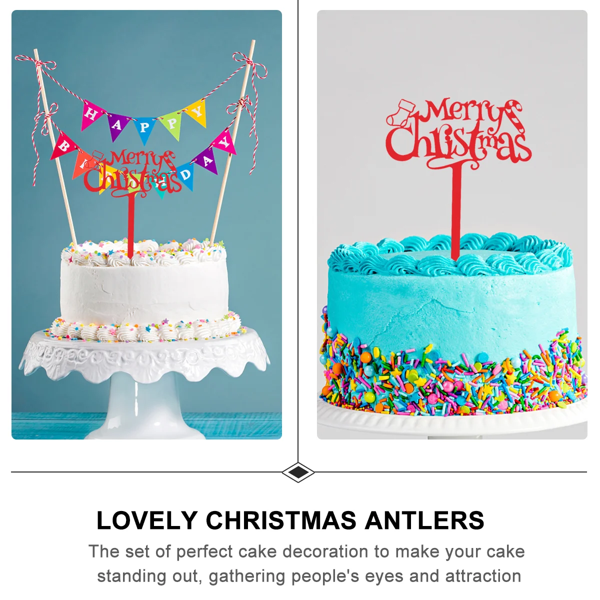 

Christmas Cupcake Topper Cake Pick Picksmerry Party Holiday Decoration Dessert Toppers Fruit Appetizer Decorations Decor Fvaors