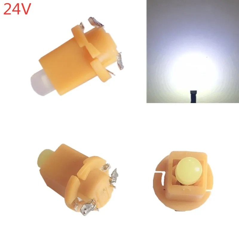 10 шт. приборная панель автомобиля зеленый свет, Mercedes Benz, BMW, Opel, Volvo, 12 В 24 В, 1,2 Вт, белые розетки, индикатор дальнего света