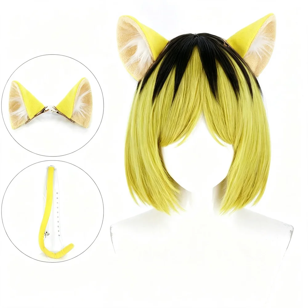 Фото В НАЛИЧИИ Парик для косплея Якуко Эцусимару MiukoCosplay Аниме-косплей Кот-курильщик Яни Неко №2