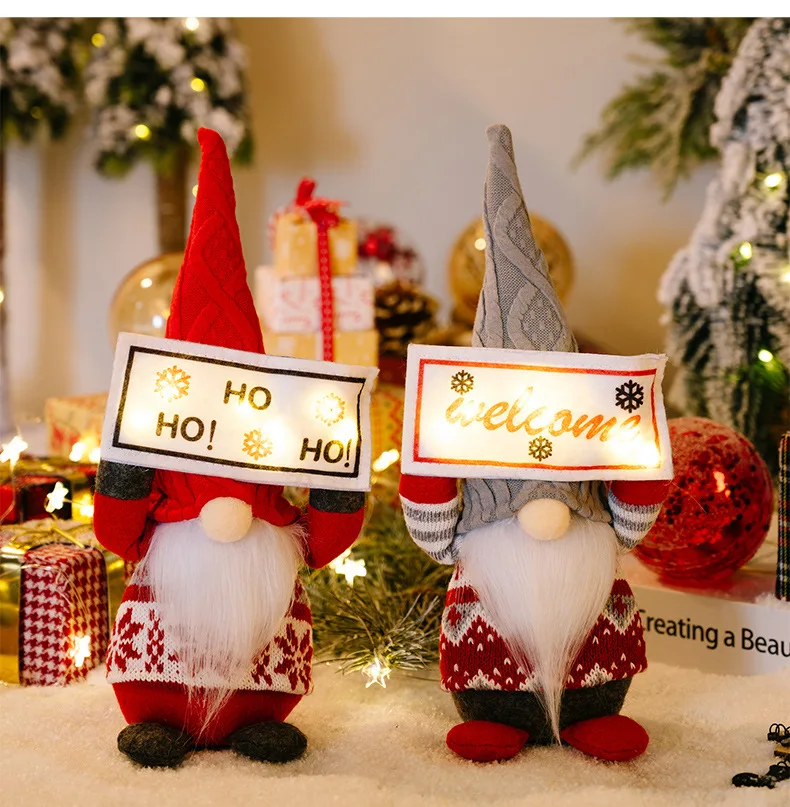 

2024, Безликие плюшевые куклы-Гномы на Рождество, украшение в виде Санта-Клауса, карлика, эльфа для дома, рождественские украшения, рождественские подарки, Рождество