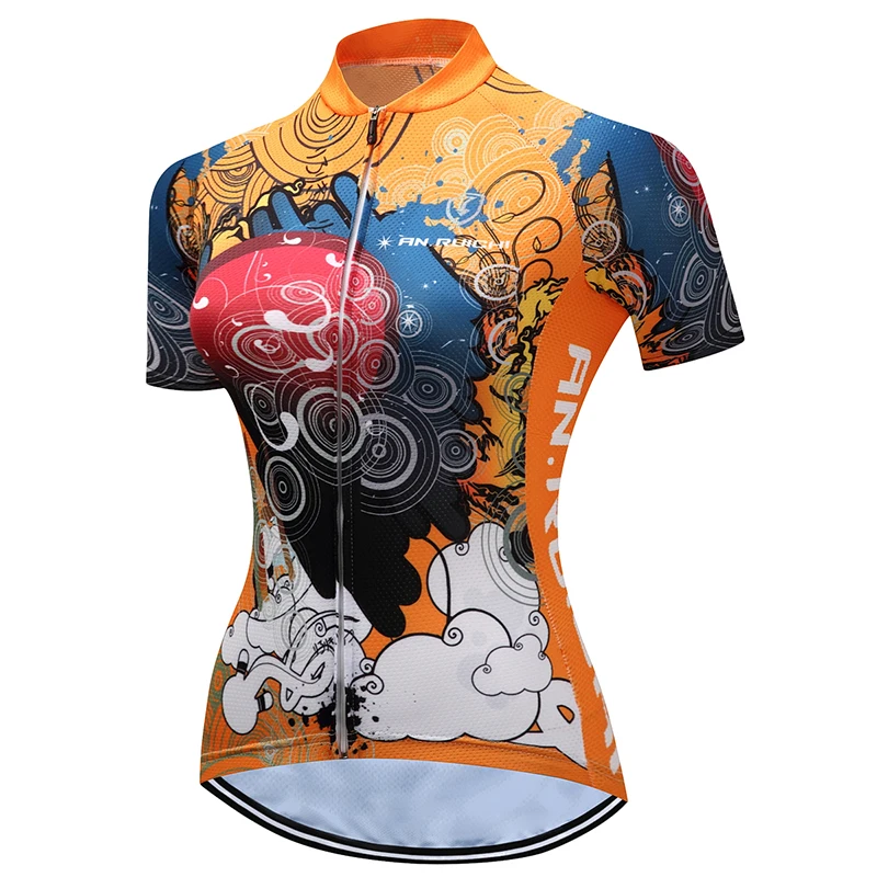 

Women Summer Cycling Jersey Totem Pattern Printing Breathable Quick Dry Short Sleeve Riding Jerseys Customized/Wholesale Service