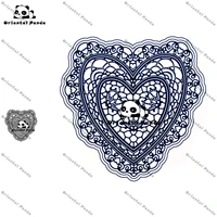 lace lovers heart lace cutting die 2022 metal cutting die for business card printing