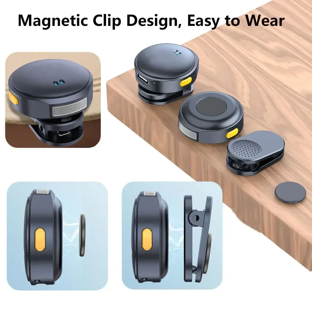 НОВЫЙ магнитный беспроводной петличный микрофон с шумоподавлением для записи