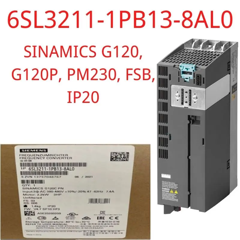

Новый модуль питания SINAMICS 6SL3211-1PB13-8AL 0, со встроенным фильтром класса А и измельчителем для торможения