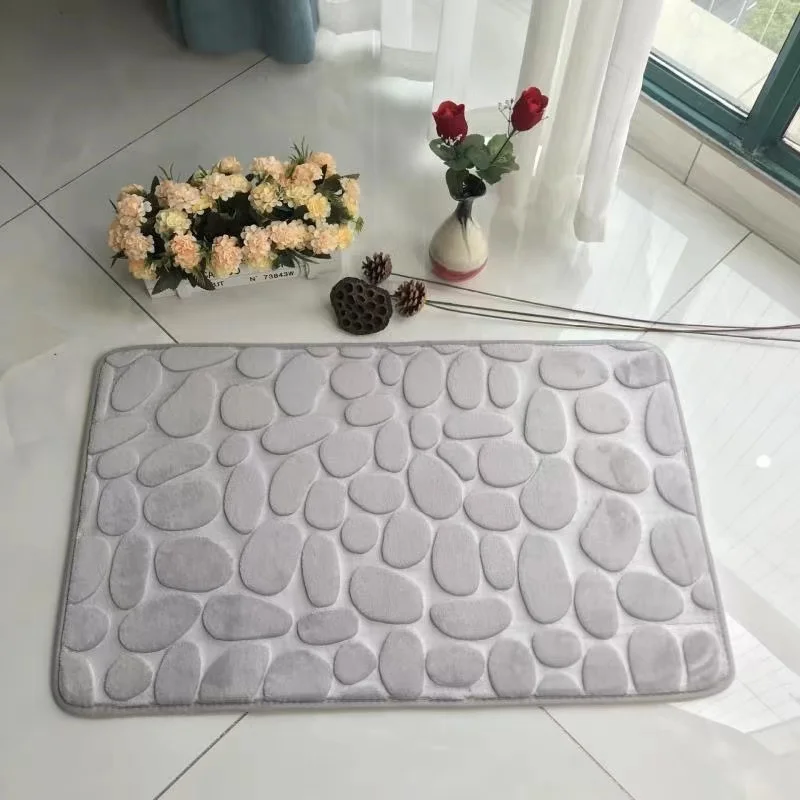 

Rug Carpet Water Bath Mat Thicken Large Carpets Non-slip Coral Fleece Mat Home Bathroom Rug Bathroom Set Bathroom Absorption