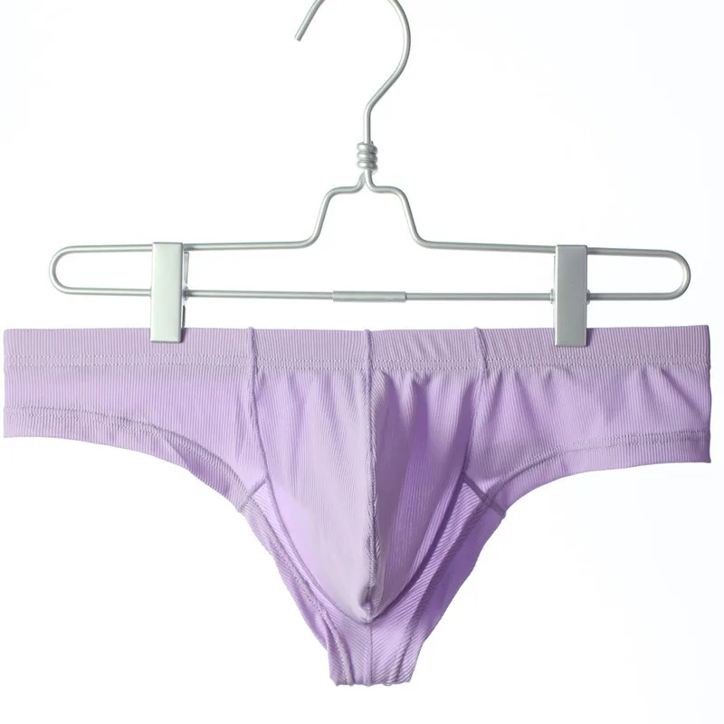 Summer Ice Silk Men's Underwear Solid Breathable Thong 3PCS