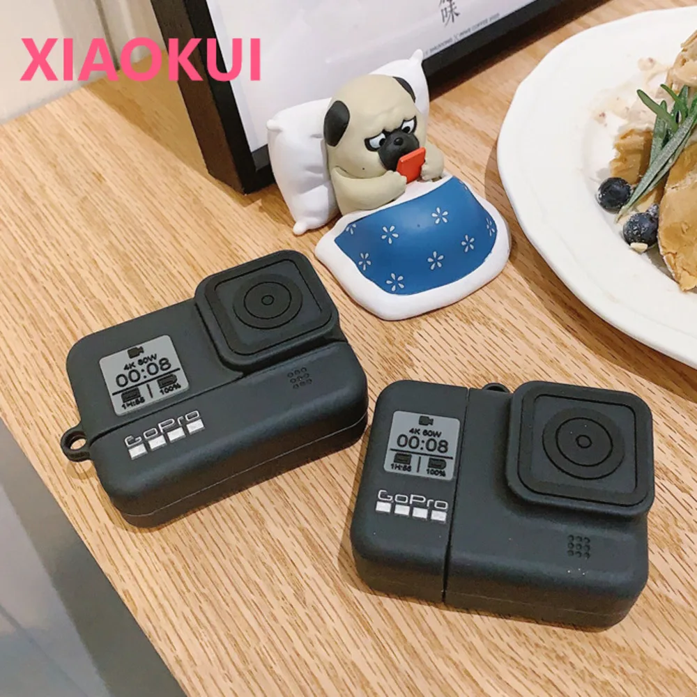 

3D Go Camera Cartoon Cover For Apple AirPods 1 2 pro 3 Case Silicone Soft Wireless Bluetooth Earphone Shell Cases