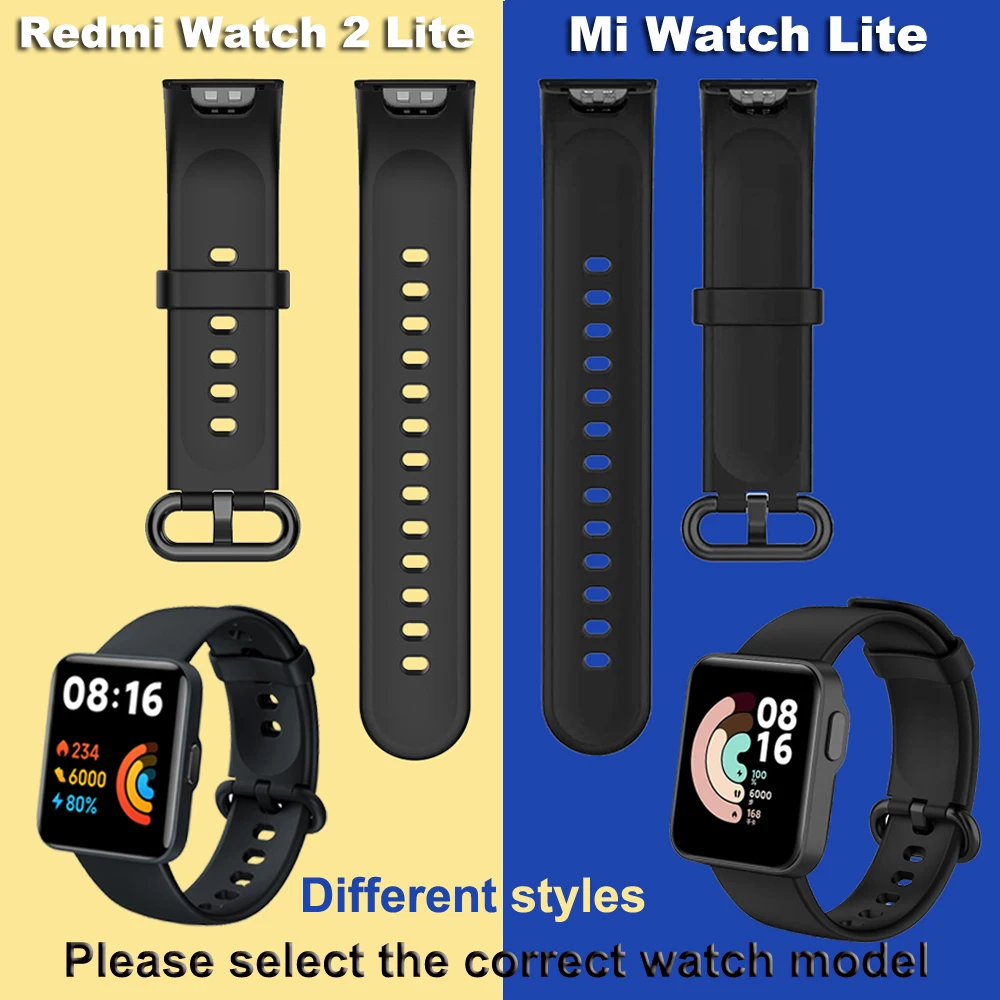 Replacement Strap For Mi Watch Lite Silicone Watchbands Watch Strap For Redmi Watch 2 Lite Strap Correa Bracelet With Case