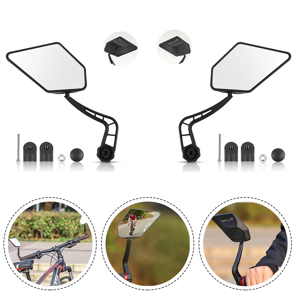 

1pc Bicycle Bike Rearview Mirrors Cycle Handlebar 360 Drgree RearView Mirrors Rectangle Right/ Left Universal Mirrors Ciclismo
