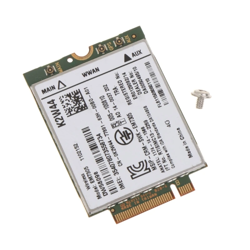 

EM7305 DW5809E 2KW44 4G LTE Wireless WWAN Module for .2 Card For Dell3340 E5250 E5450 E5550 E7450 E7250