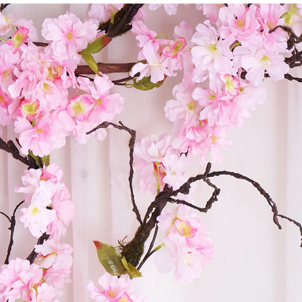 Искусственная вишневая Цветочная лоза хорошего качества подвесные шелковые