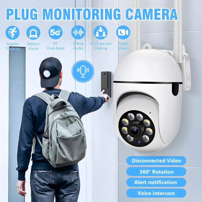 

Камера видеонаблюдения, инфракрасная беспроводная камера Hd с Wi-Fi, Ip-камера с двойной частотой ночного видения, 3 Мп