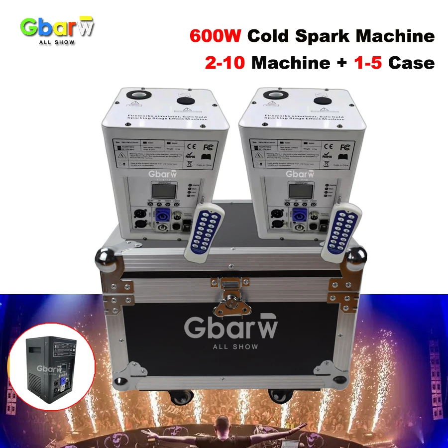 

No Tax Cold Sparks Machine 600w Cold Firework Machine DMX Remote Control Sparking Spark Machine For Wedding With Fly Case Option