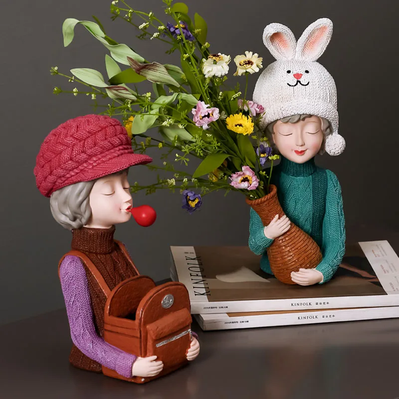 

Букет для девушек, искусственные украшения из смолы, аксессуары для украшения дома, Настольная Цветочная композиция для гостиной, контейне...