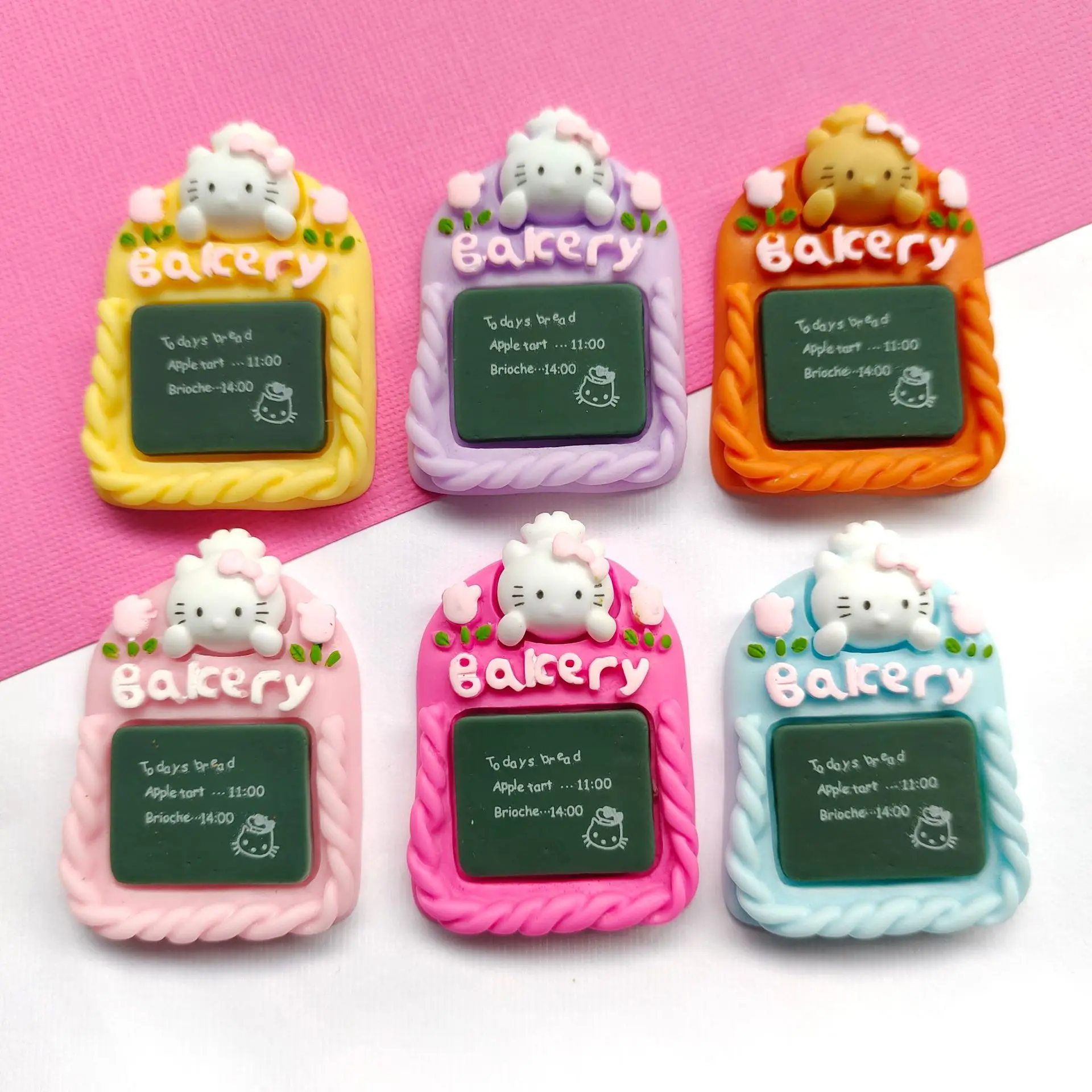 

Cute Cat Blackboard DIY Cream Glue Mobile Phone Case Decoration Jewelry Fillings Pendant Accessory Handmade Resin Craft