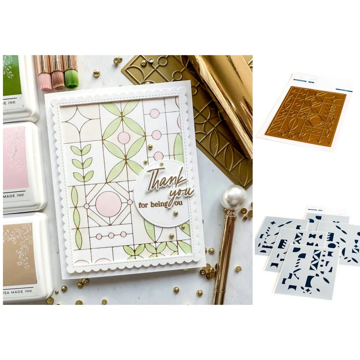 

Modern Design BlocksHot Foil Layering Stencil Scrapbooking Photo Album Decorative Embossing DIY Make Paper Cards Craft 2022 New
