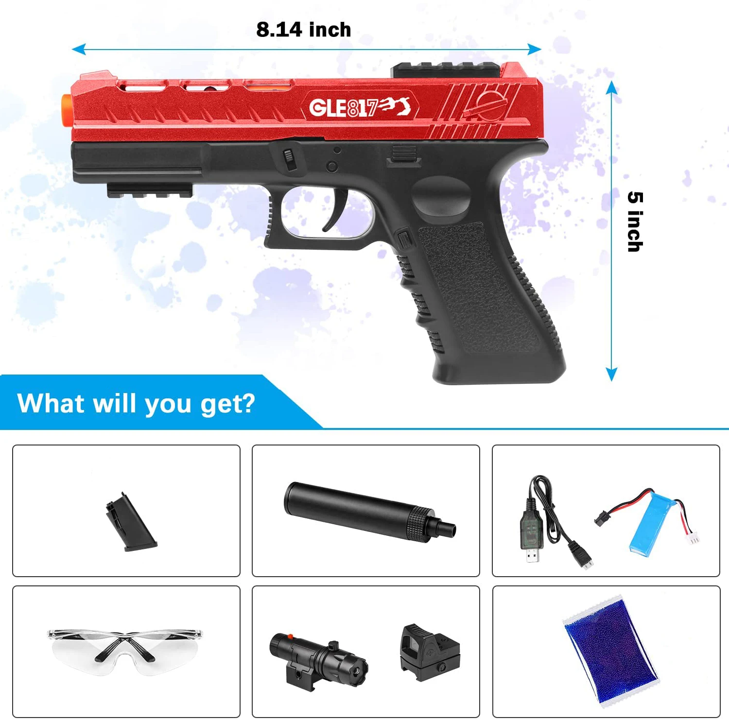 

Пистолет игрушечный для игр на открытом воздухе, 2 в 1