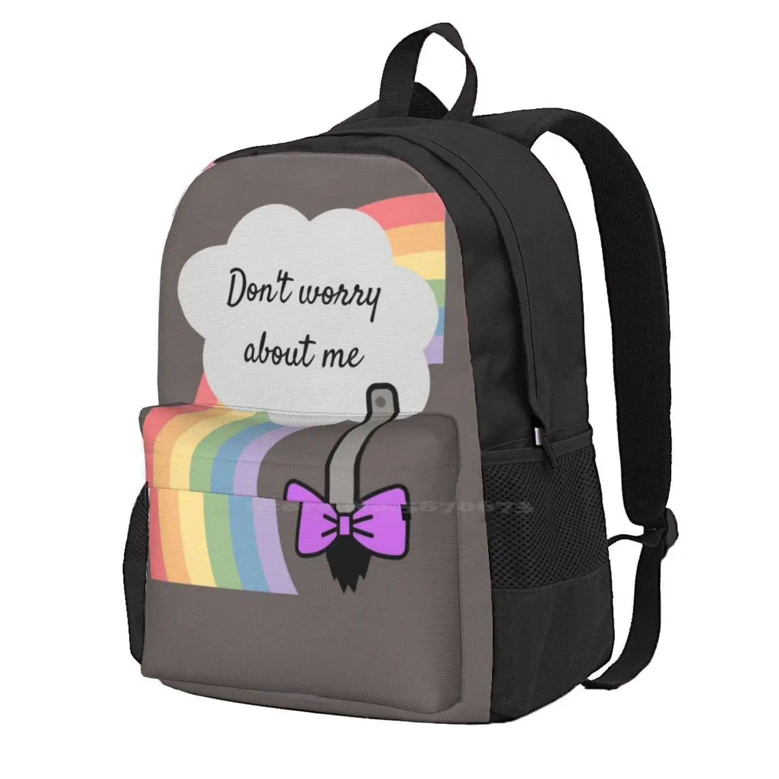

Don'T Worry About Me Quote School Bag Big Capacity Backpack Laptop 15 Inch Dont Worry About Me Dont Worry Be Happy Quote Tail