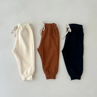 2022 autumn new baby loose harem pants solid girls sweatpants kids casual pants baby boys trousers kids clothes