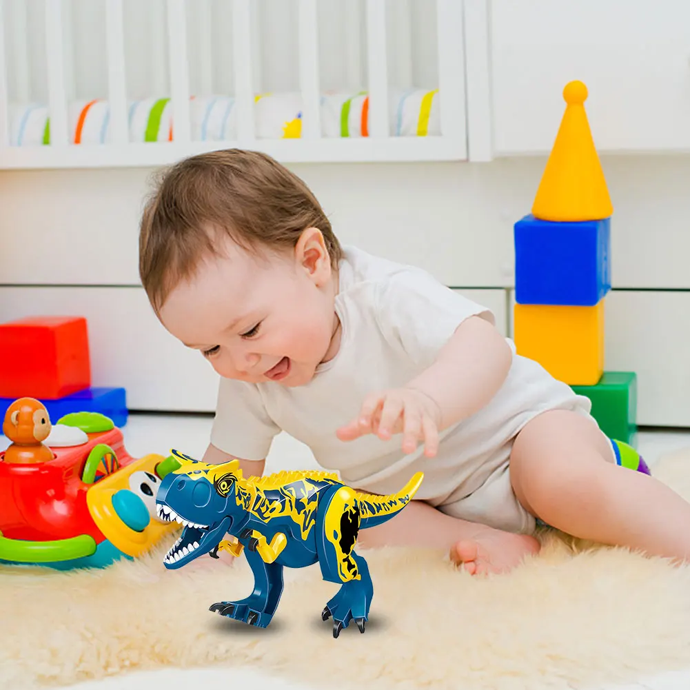 

Dinosaur Building Blocks T-Rex DIY Assembly Brick Models Simulation Animals Toys Montessori Toys for Children