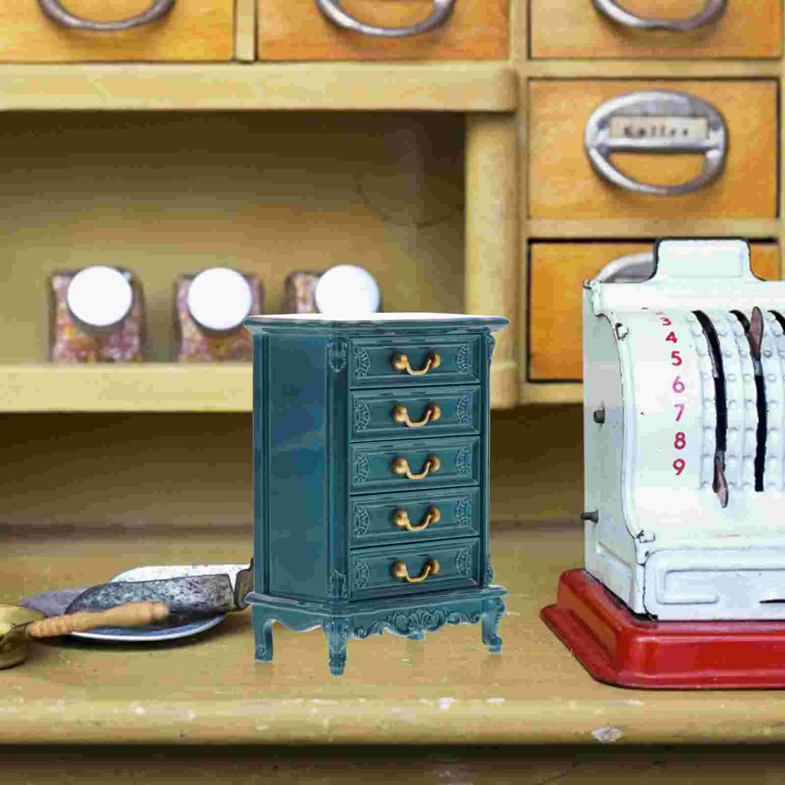 Мини-комод кукольный домик витрина книжная полка игрушки аксессуары