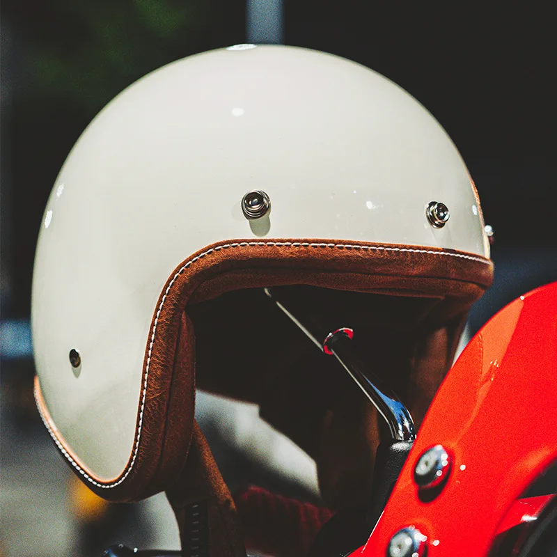 Ретро полуоткрытый мотоциклетный шлем Jet аксессуары для мотокросса Casco мото 3/4 с