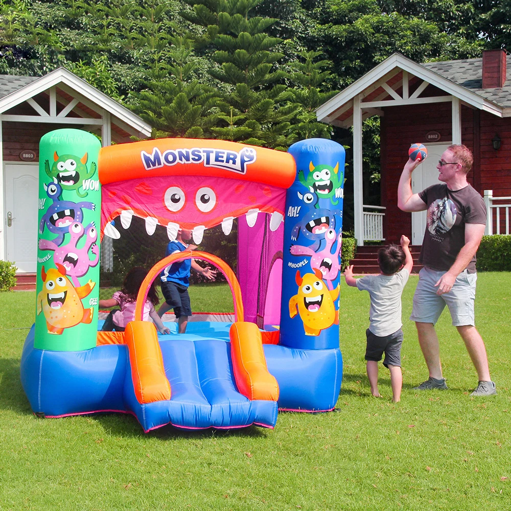 

Inflatable Monster Bounce House Bouncy Castle with Air Blower for Kids Party Play Jumping Jumper Moonwalk Birthday Gifts Toys