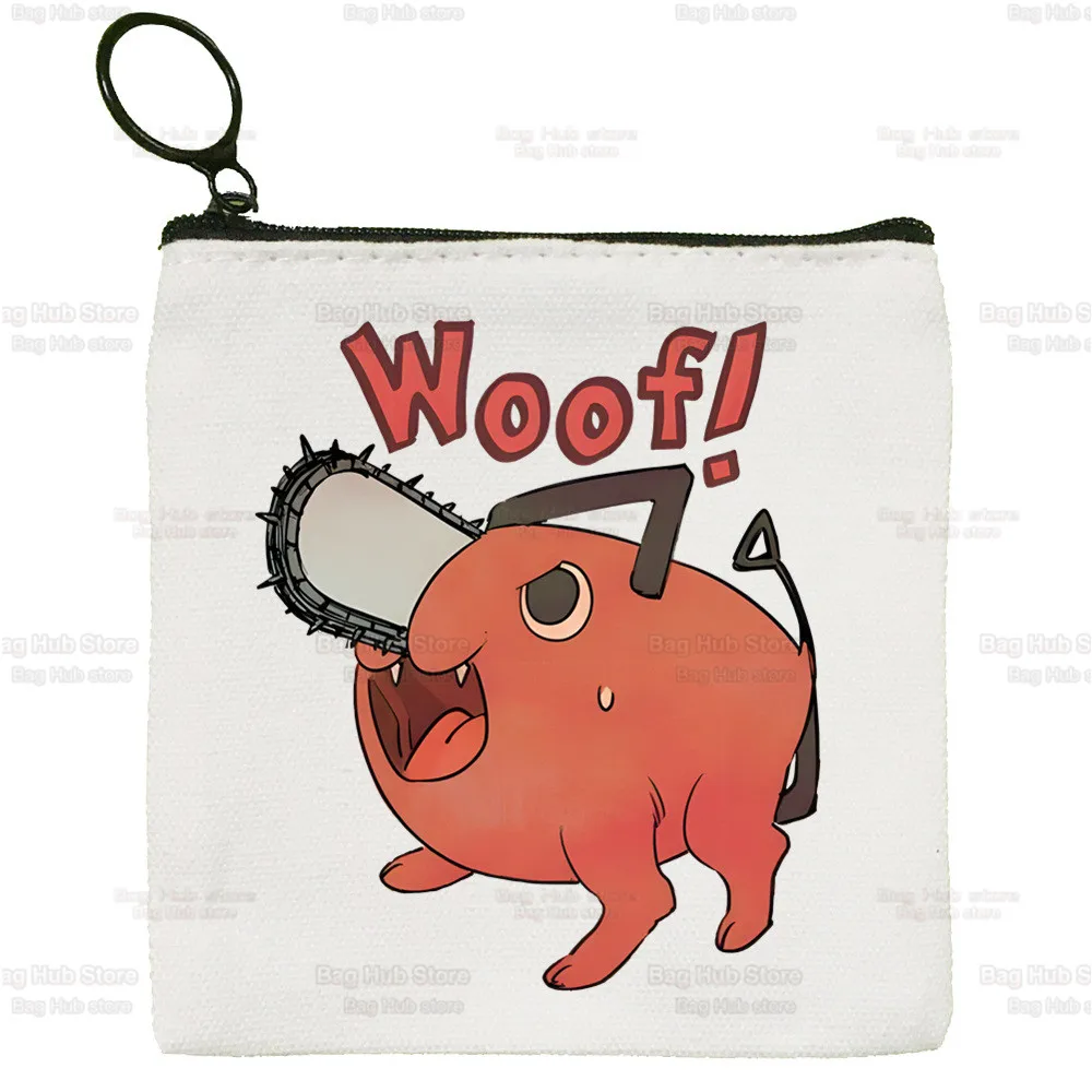 Chainsawman Kawaii Pochita Denji Canvas Coin Purse Coin Chainsaw Man Anime Purse Bag Small Wallet Zipper Key Bag Hand Gift
