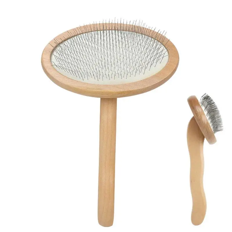 

Cat Comb For Shedding Hair Removal Comb Hair Removal Comb With Wooden Handle Hair Remover Combs Animal Grooming Supplies