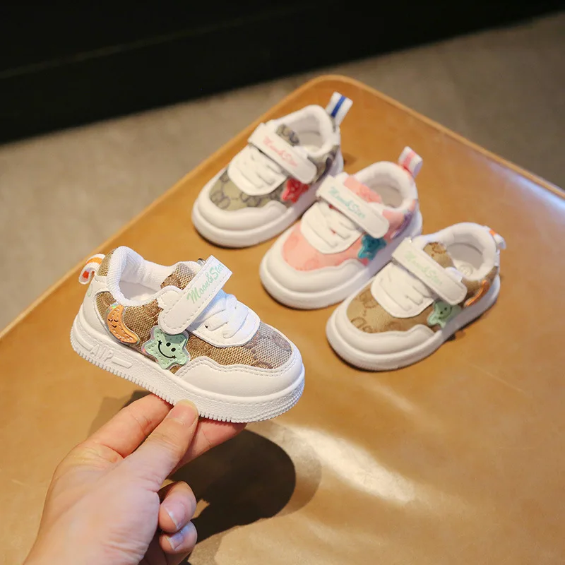 

High Quality New Baby PU Shoe Sneakers Lovely Cute Fashion Baby Infant Tennis Hot Sales Four Seasons Toddlers Girls Boys Shoes