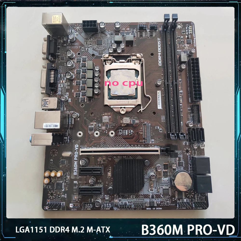 

B360M PRO-VD For Msi LGA1151 DDR4 32G SATA3*6 M.2 USB3.1 M-ATX Desktop Motherboard High Quality Fast Ship